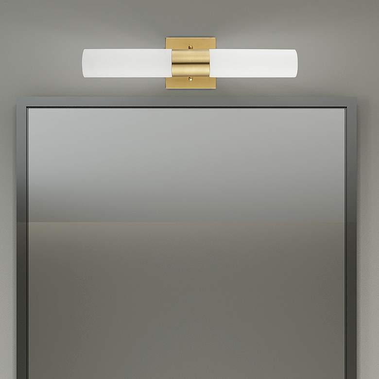 Image 2 Aero 2 Light Satin Brass ADA Bath Vanity