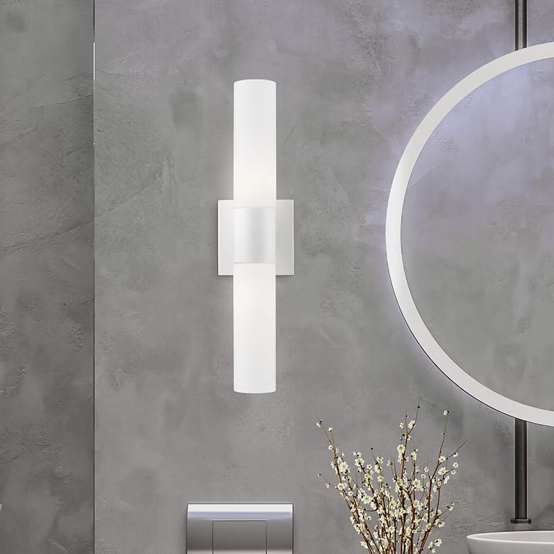 Image 1 Aero 2 Light White ADA Vanity Sconce