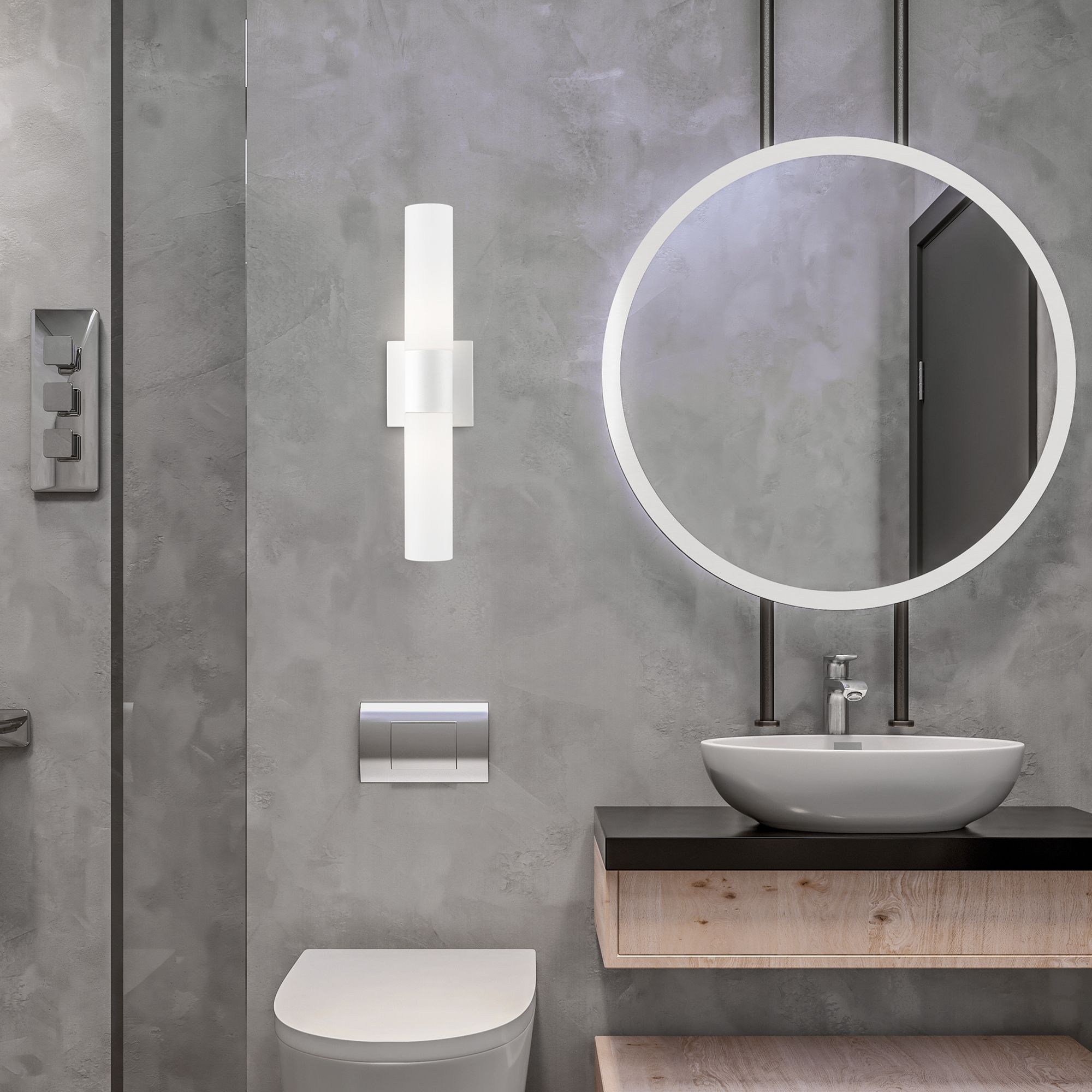 Aero 2 Light White ADA Vanity Sconce