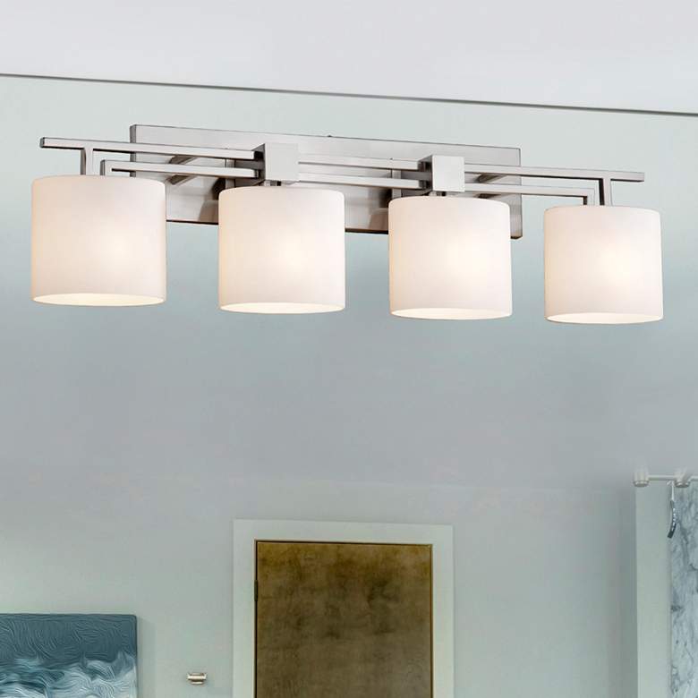Image 1 Aero 26" Wide Matte Black 3-Light Bath Light