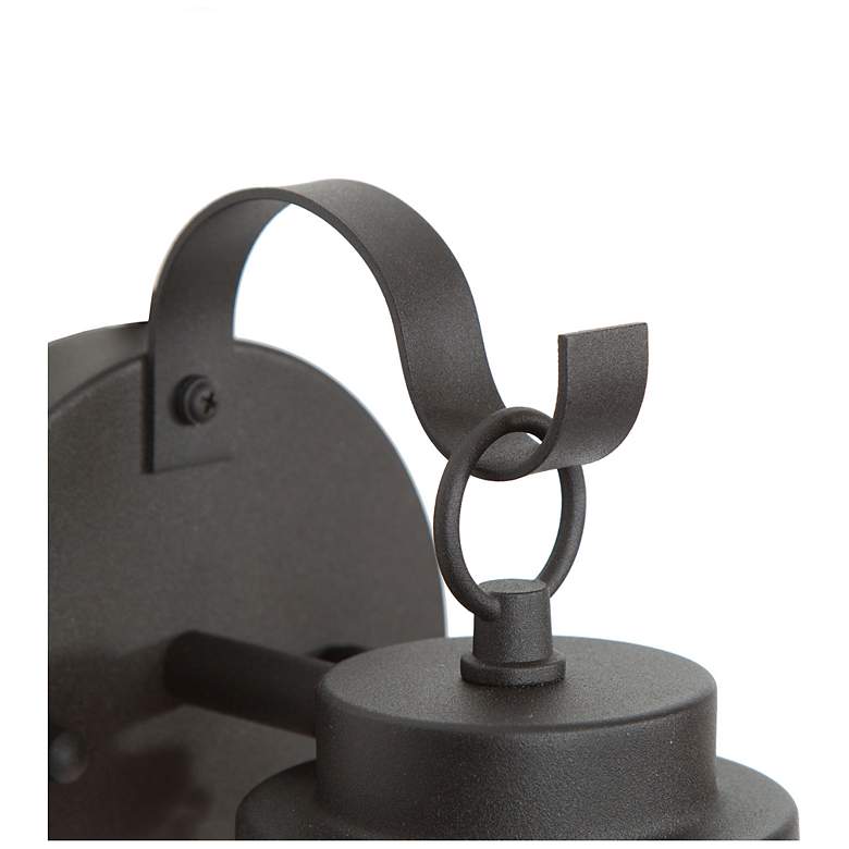 Image 3 Aestite 10.2" High Black Glass Outdoor Wall Light more views