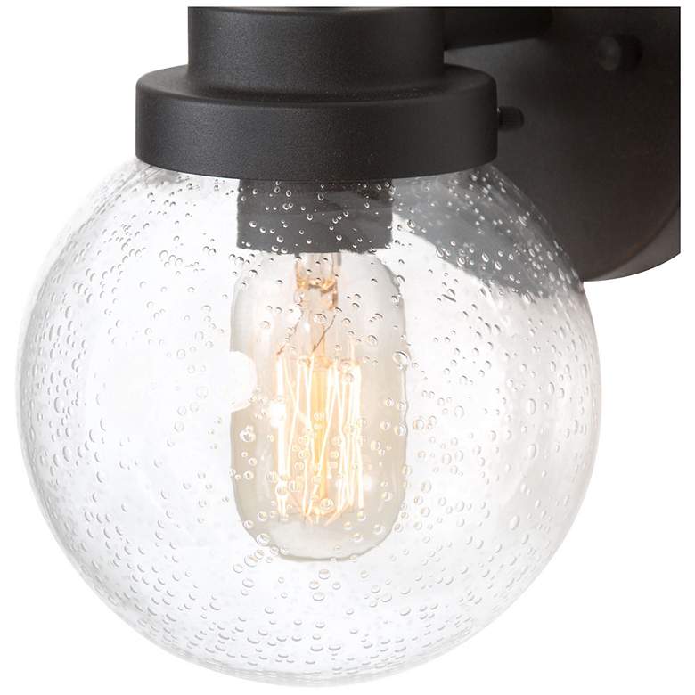Image 5 Aestite 10.2" High Black Glass Outdoor Wall Light more views