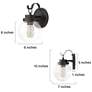 6_Aestite 10.2" High Black Glass Outdoor Wall Light more views