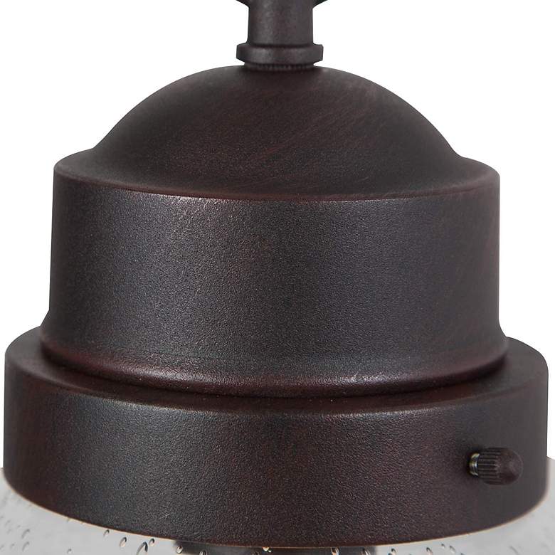 Image 3 Aestite 10.6" High Textured Rust Glass Outdoor Hanging Pendant Light more views