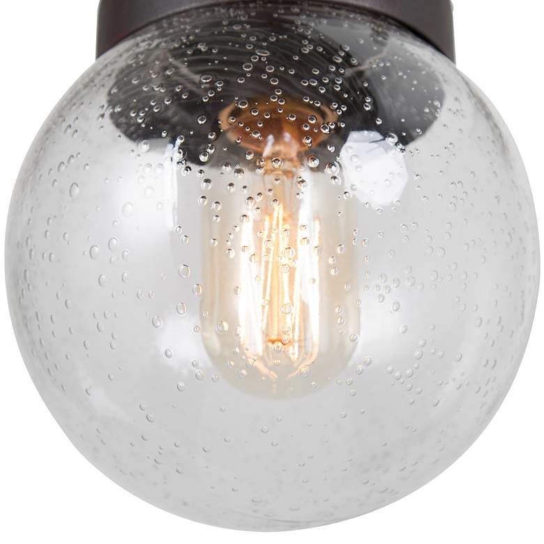 Image 5 Aestite 10.6" High Textured Rust Glass Outdoor Hanging Pendant Light more views