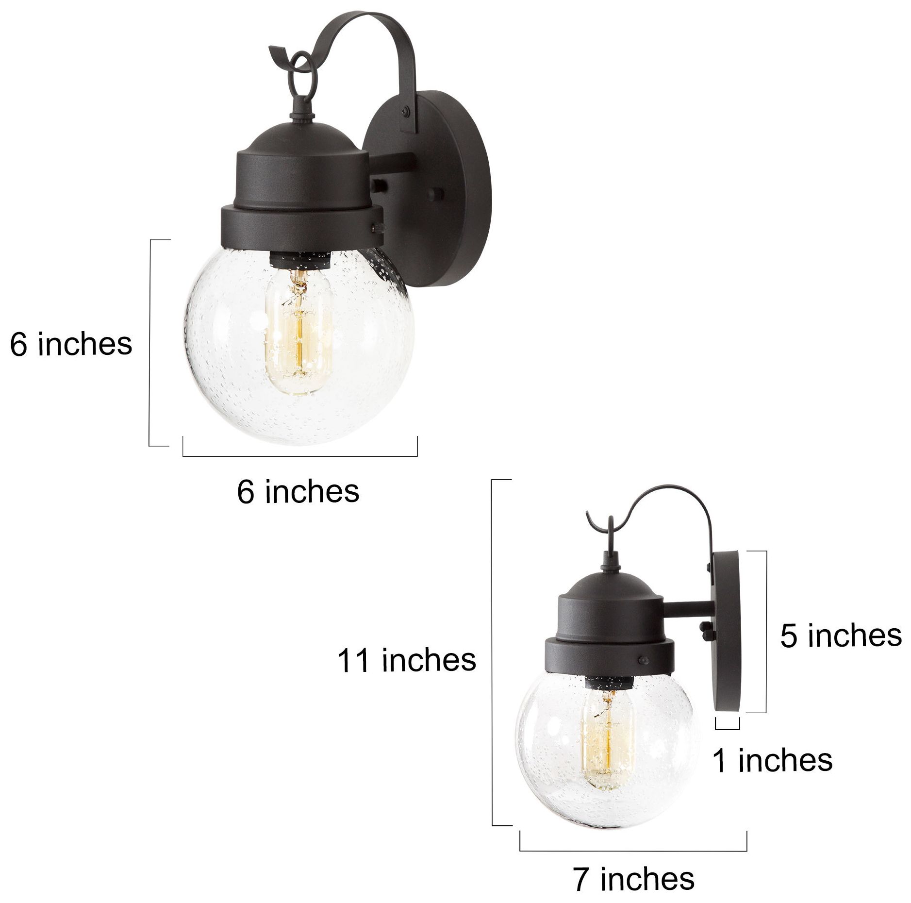 Image 6 Aestite 11.2" High Black Glass Outdoor Wall Light more views