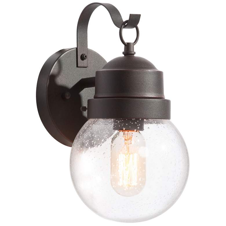 Image 1 Aestite 11.2" High Textured Rust Glass Outdoor Wall Light