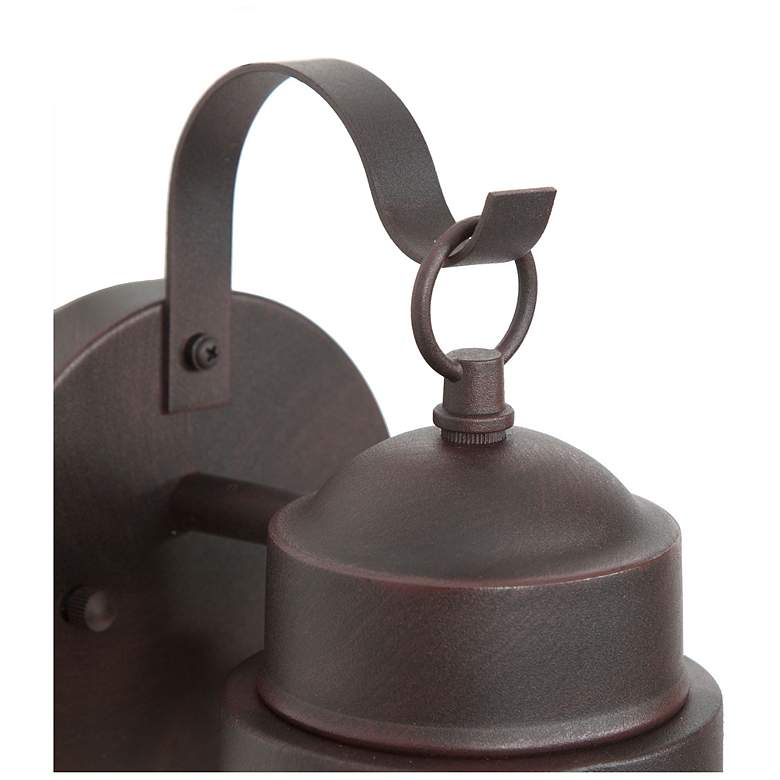 Image 2 Aestite 11.2" High Textured Rust Glass Outdoor Wall Light more views