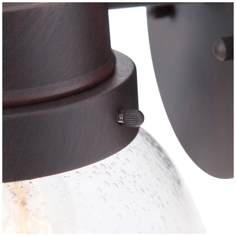Image 4 Aestite 11.2" High Textured Rust Glass Outdoor Wall Light more views