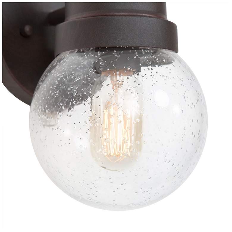 Image 5 Aestite 11.2" High Textured Rust Glass Outdoor Wall Light more views