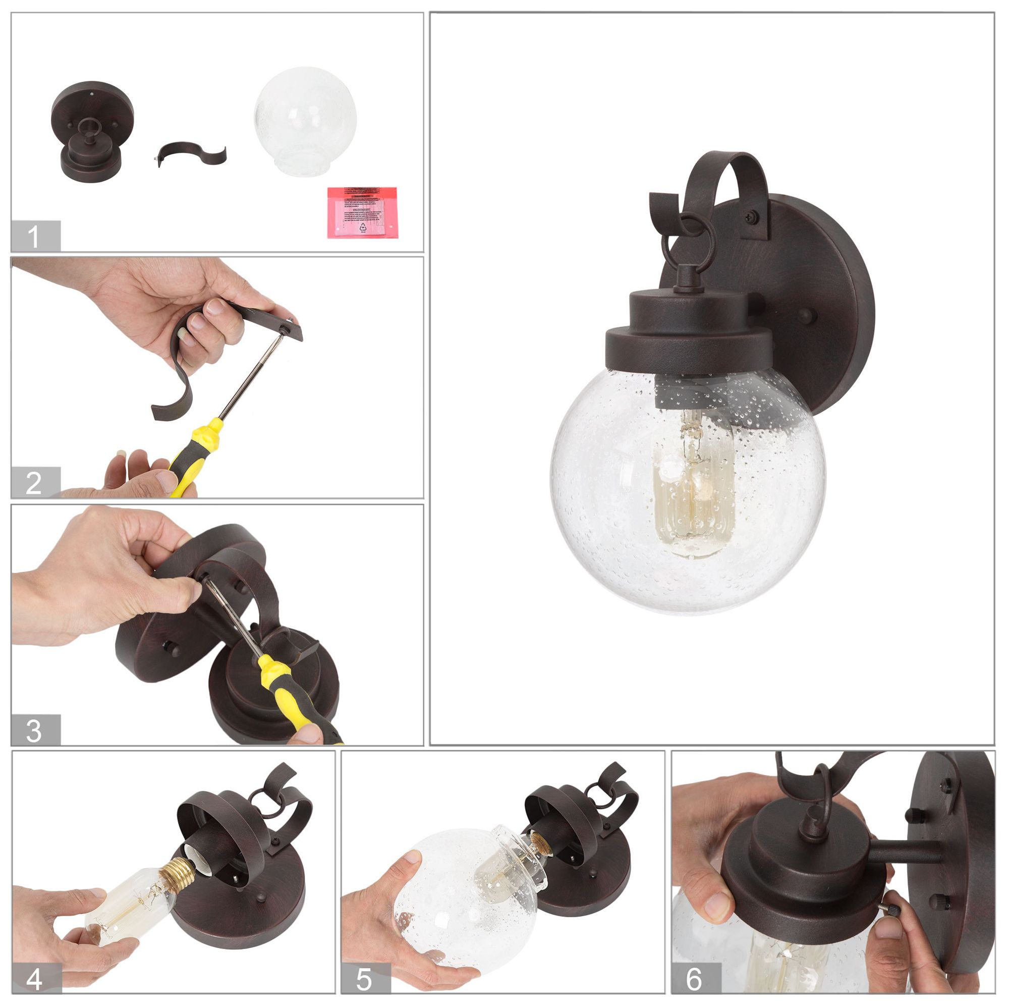 Aestite Set of 2 Glass 10.2" High Outdoor Wall Light