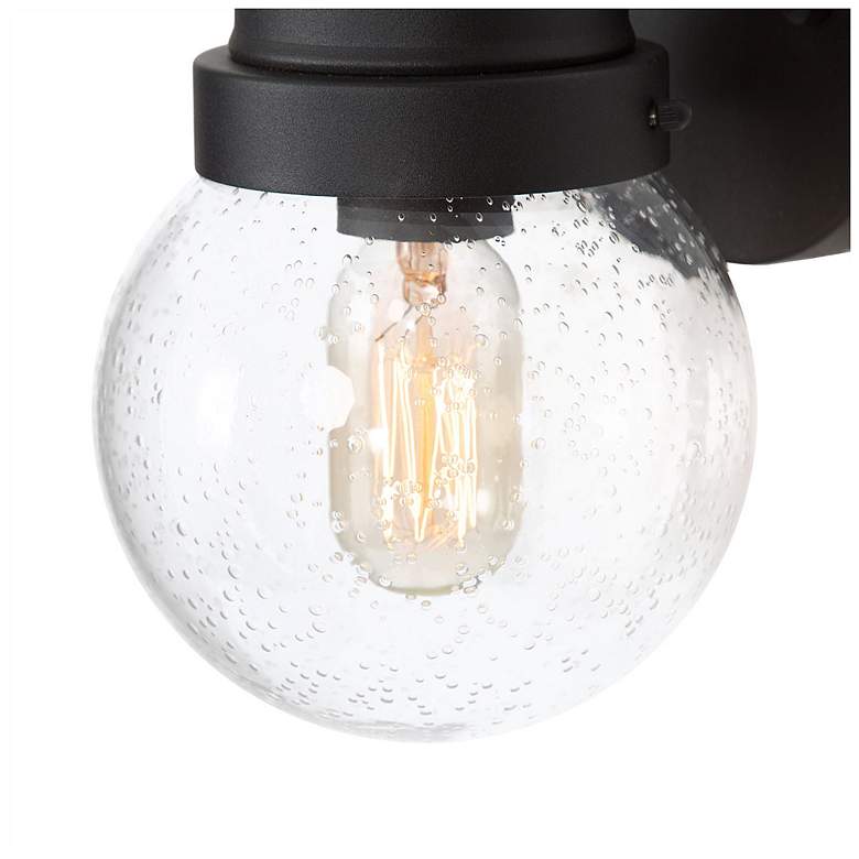 Image 4 Aestite Set of 2 Glass 11.2" High Black Outdoor Wall Light more views