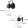 5_Aestite Set of 2 Glass 11.2" High Black Outdoor Wall Light more views