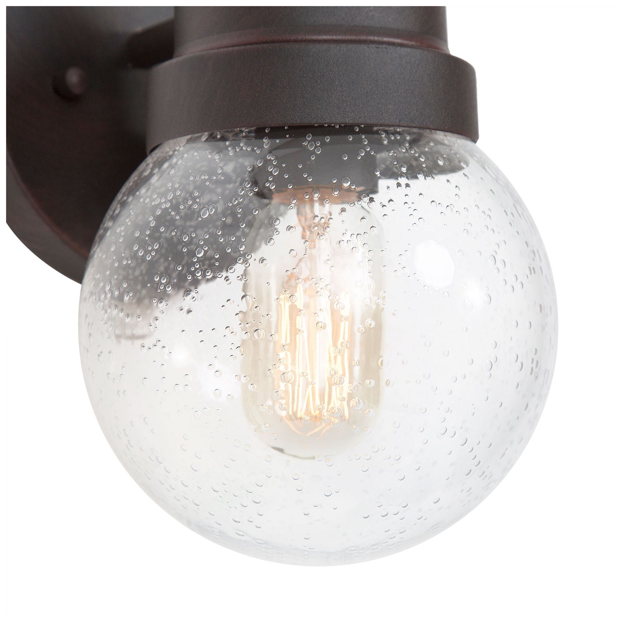 Image 5 Aestite Set of 2 Textured Rust 11.2" High Glass Outdoor Wall Light more views