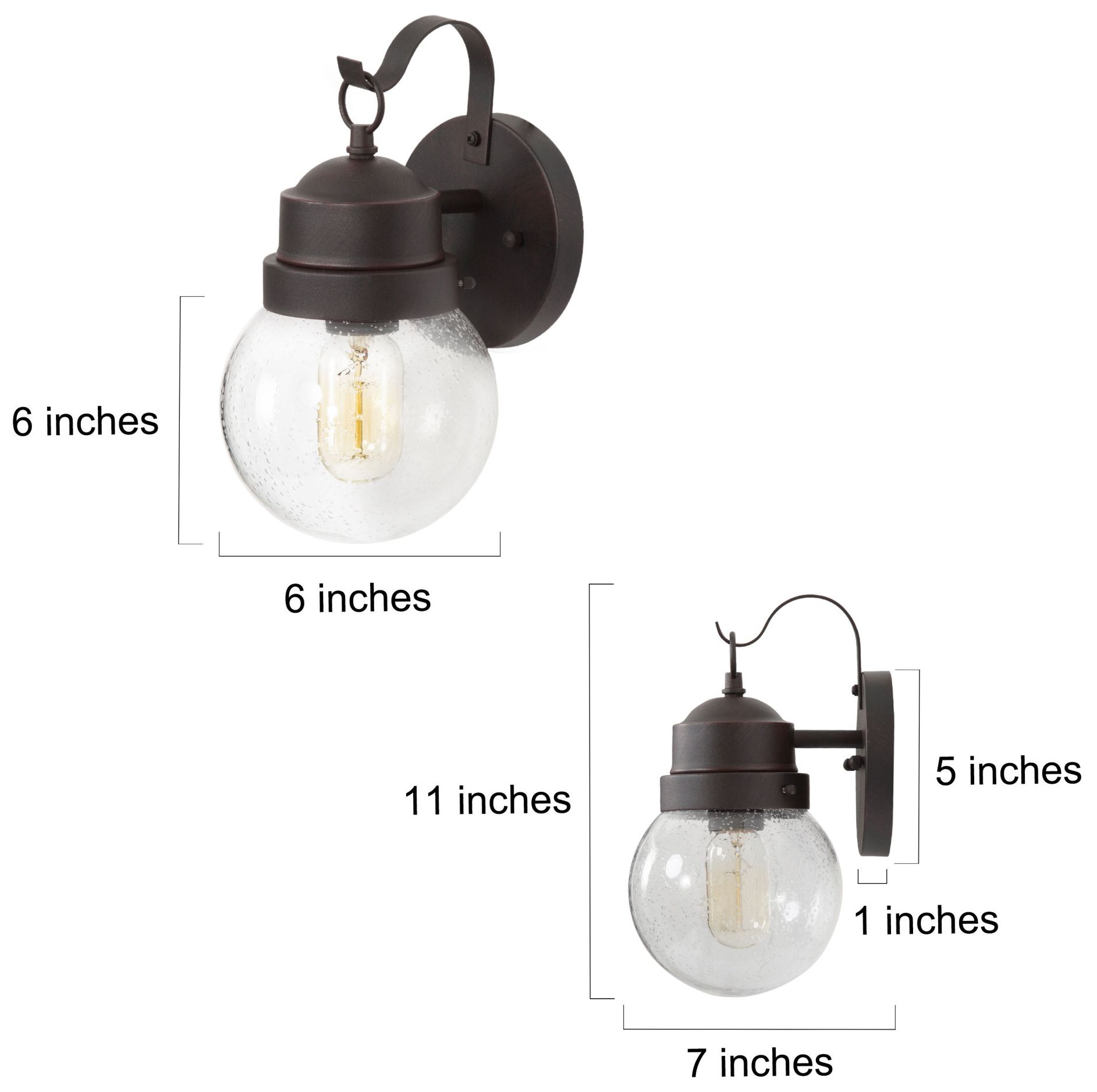 Image 6 Aestite Set of 2 Textured Rust 11.2" High Glass Outdoor Wall Light more views