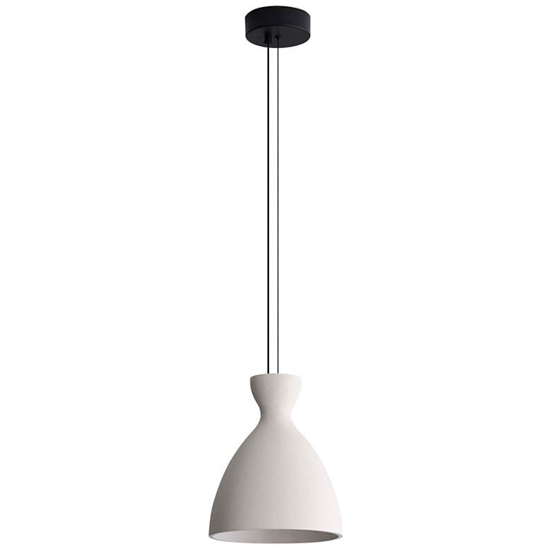 Image 2 Aethera 10" LED Pendant in White Sandstone Cement