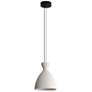 2_Aethera 10" LED Pendant in White Sandstone Cement