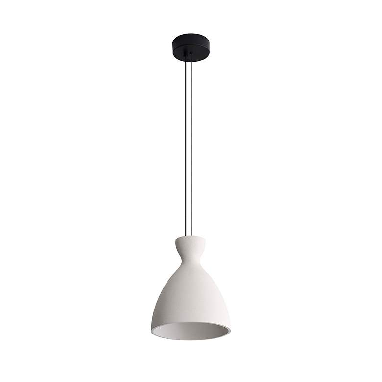Image 5 Aethera 10" LED Pendant in White Sandstone Cement more views