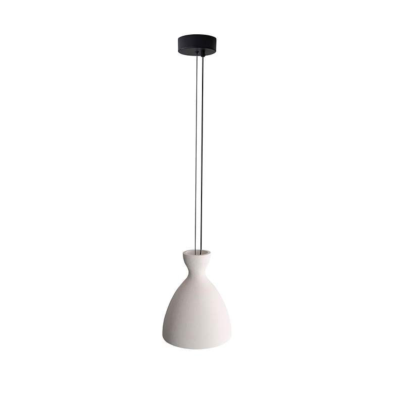 Image 7 Aethera 10" LED Pendant in White Sandstone Cement more views
