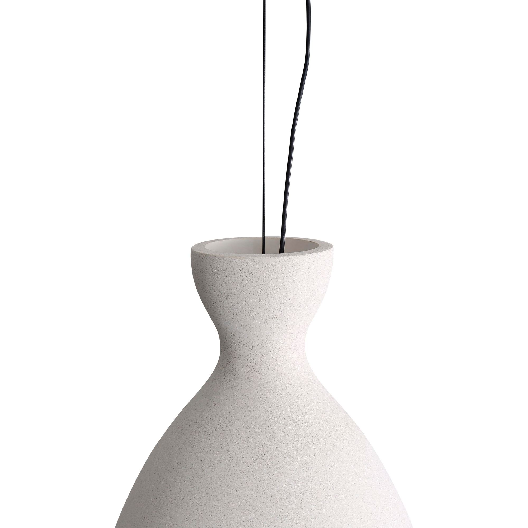Aethera 10" LED Pendant in White Sandstone Cement
