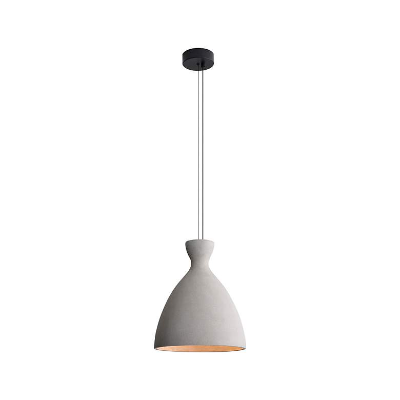 Image 2 Aethera 14" LED Pendant in Grey Cement more views