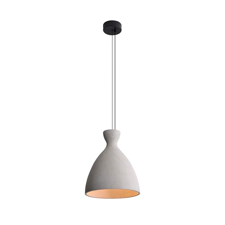 Image 3 Aethera 14" LED Pendant in Grey Cement more views
