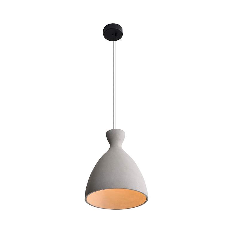Image 5 Aethera 14" LED Pendant in Grey Cement more views
