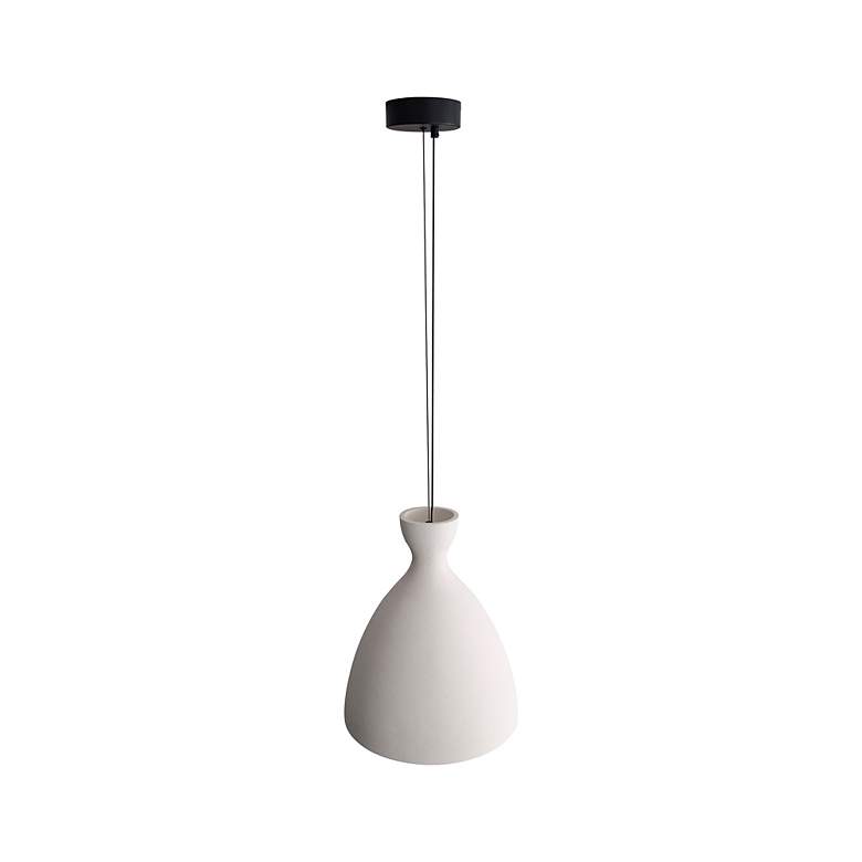 Image 6 Aethera 14" LED Pendant in White Sandstone Cement more views