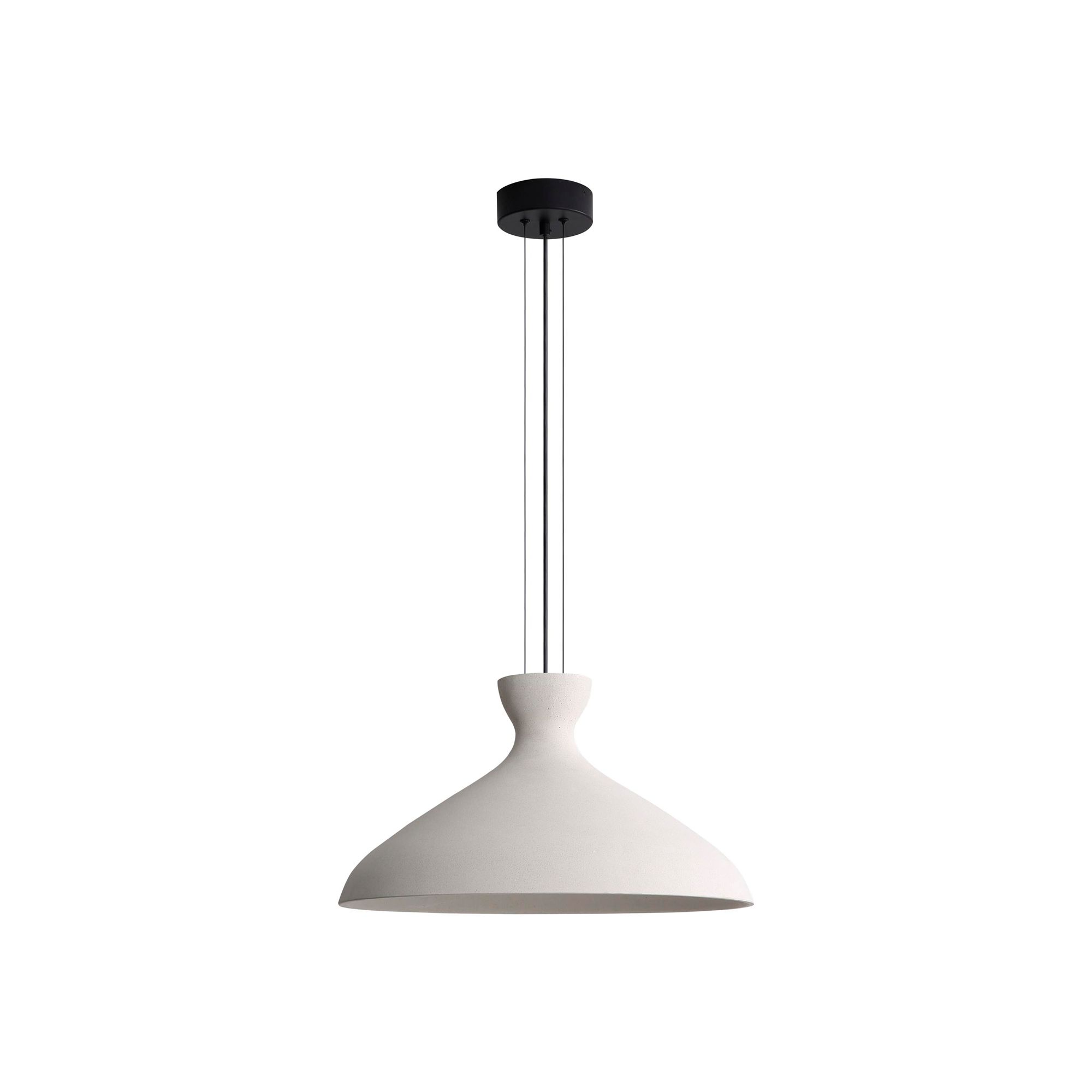 Image 2 Aethera 22" LED Pendant in White Sandstone Cement more views