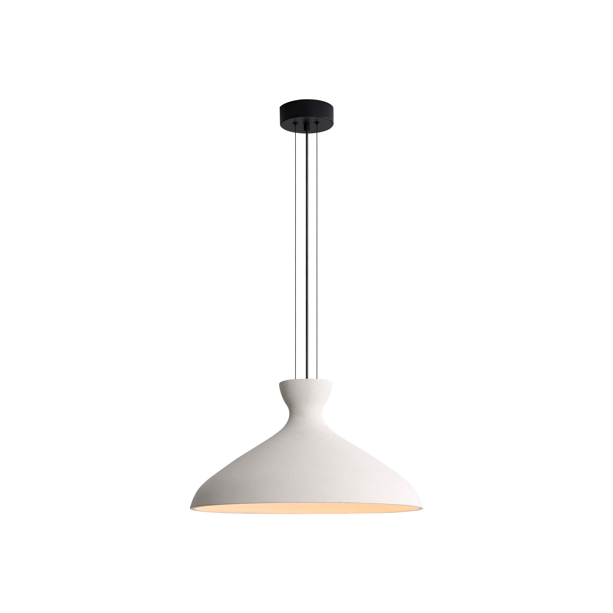 Image 3 Aethera 22" LED Pendant in White Sandstone Cement more views