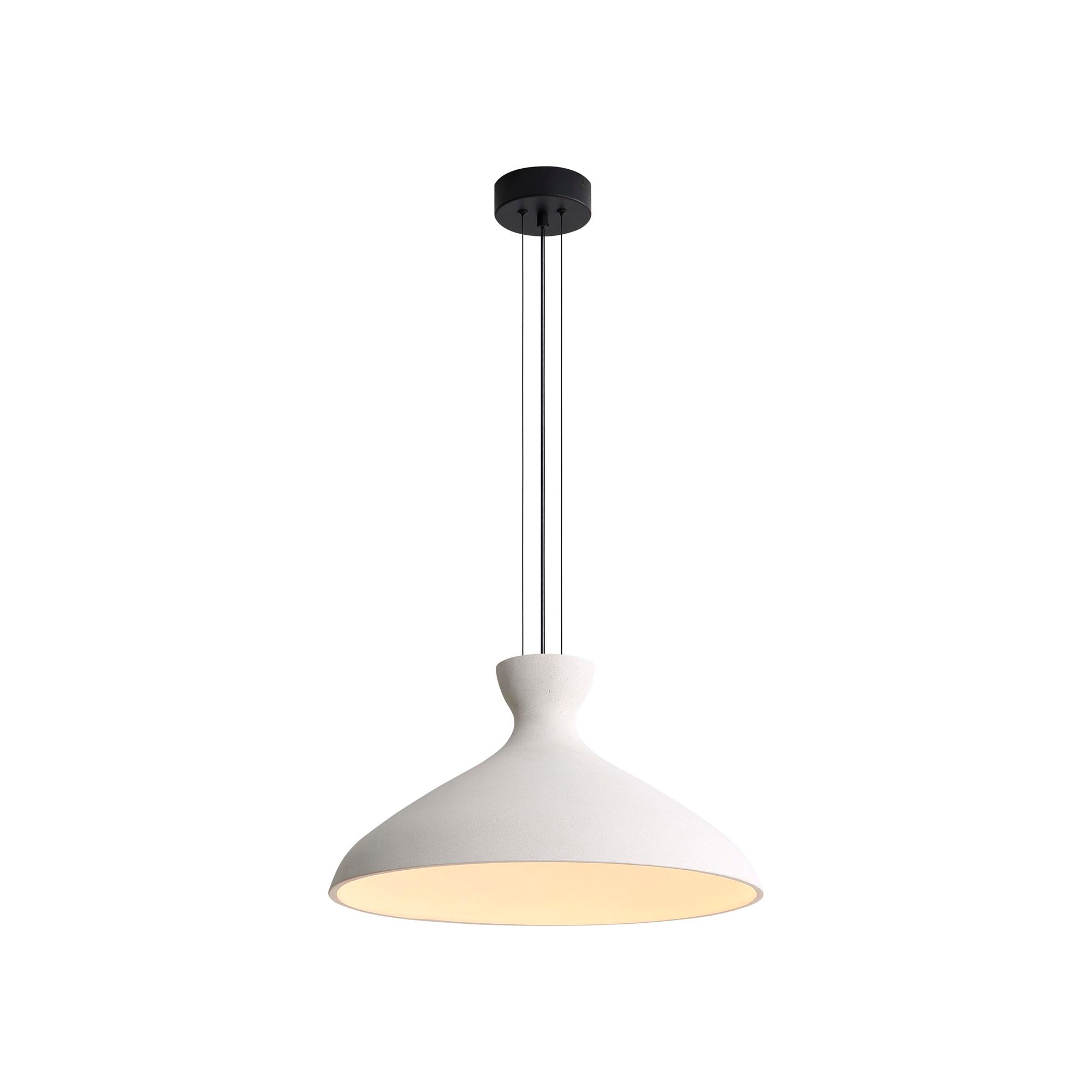 Image 5 Aethera 22" LED Pendant in White Sandstone Cement more views