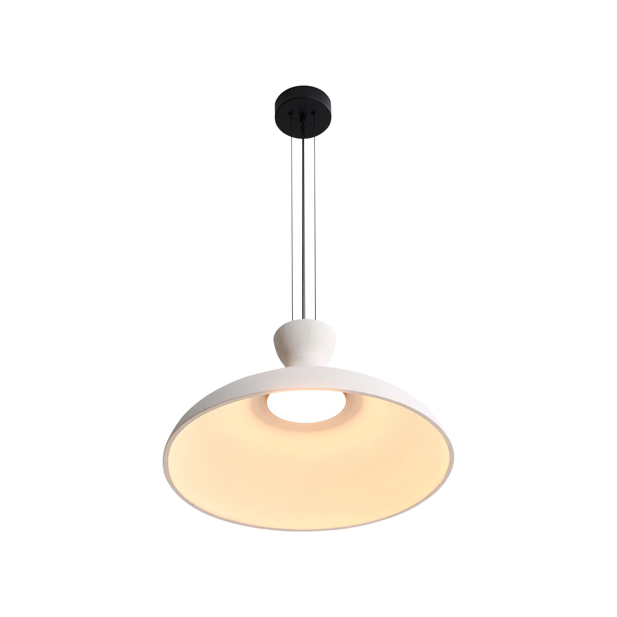 Image 6 Aethera 22" LED Pendant in White Sandstone Cement more views