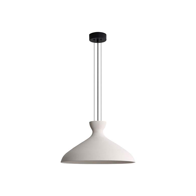 Image 2 Aethera 22" LED Pendant in White Sandstone Cement more views