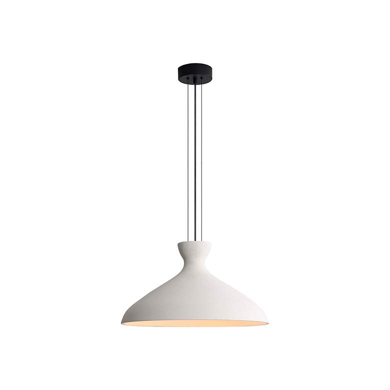 Image 3 Aethera 22" LED Pendant in White Sandstone Cement more views