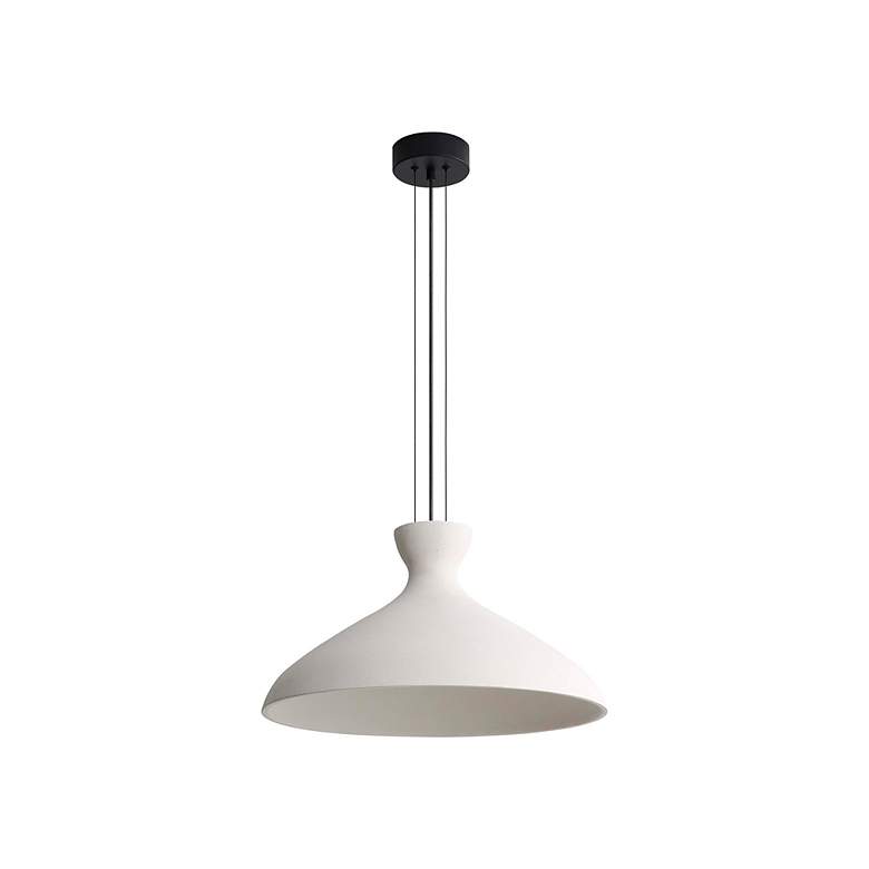 Image 4 Aethera 22" LED Pendant in White Sandstone Cement more views