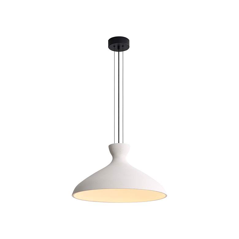 Image 5 Aethera 22" LED Pendant in White Sandstone Cement more views