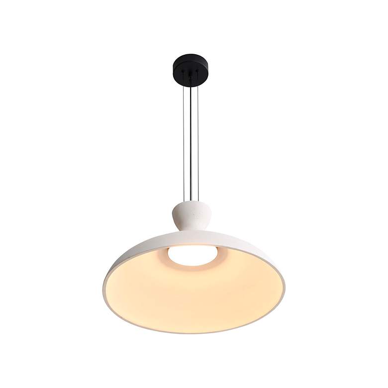 Image 6 Aethera 22" LED Pendant in White Sandstone Cement more views