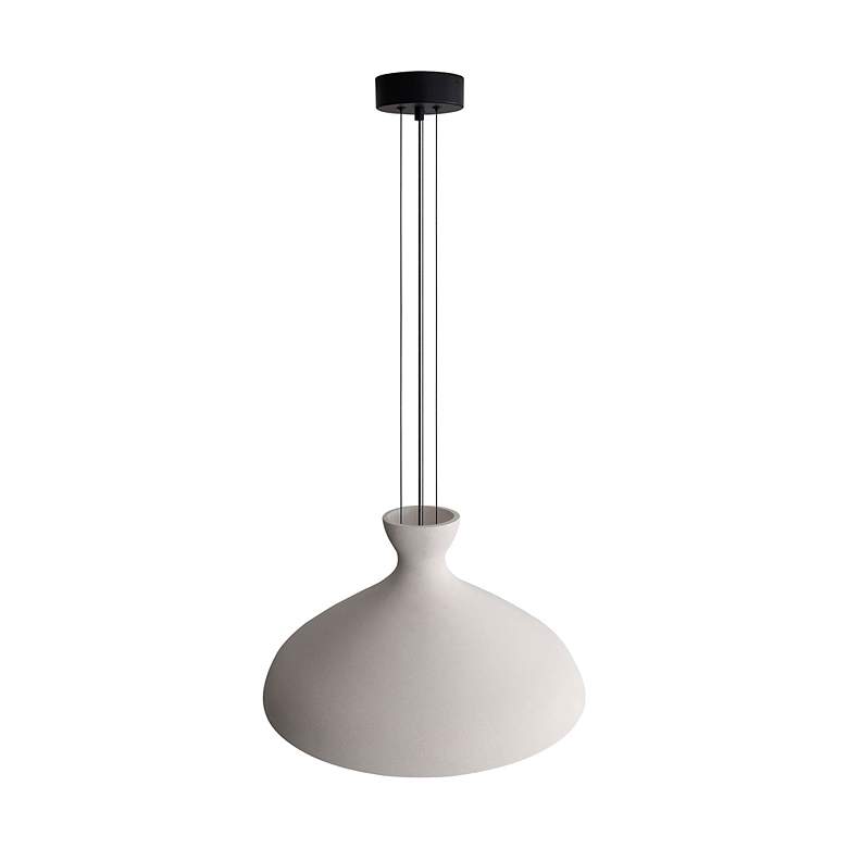 Image 7 Aethera 22" LED Pendant in White Sandstone Cement more views