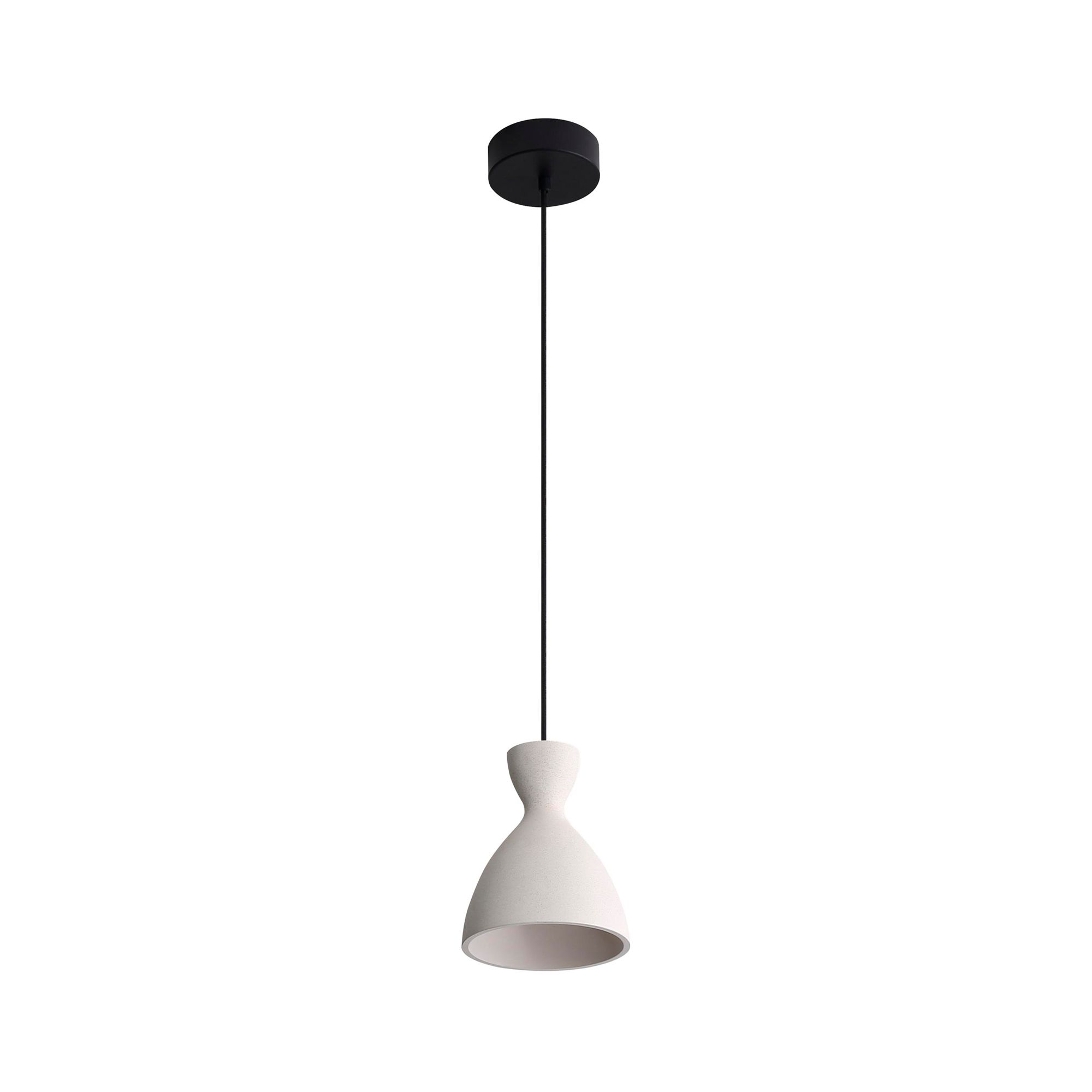 Image 2 Aethera 7" LED Pendant in White Sandstone Cement more views