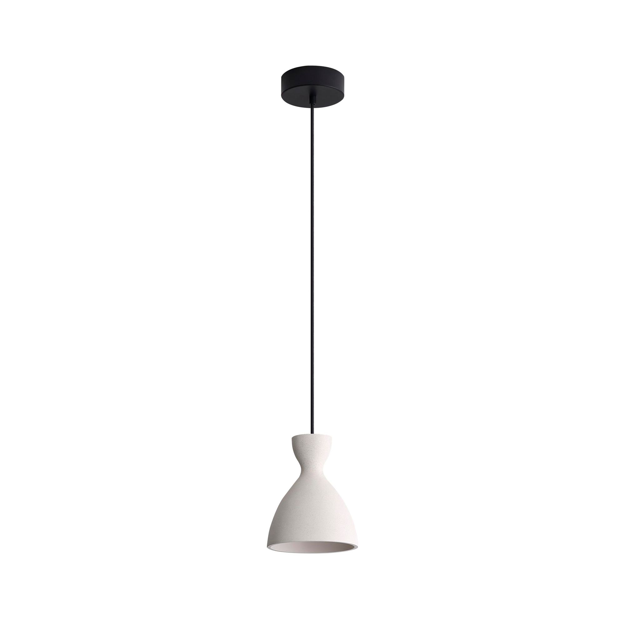 Image 3 Aethera 7" LED Pendant in White Sandstone Cement more views