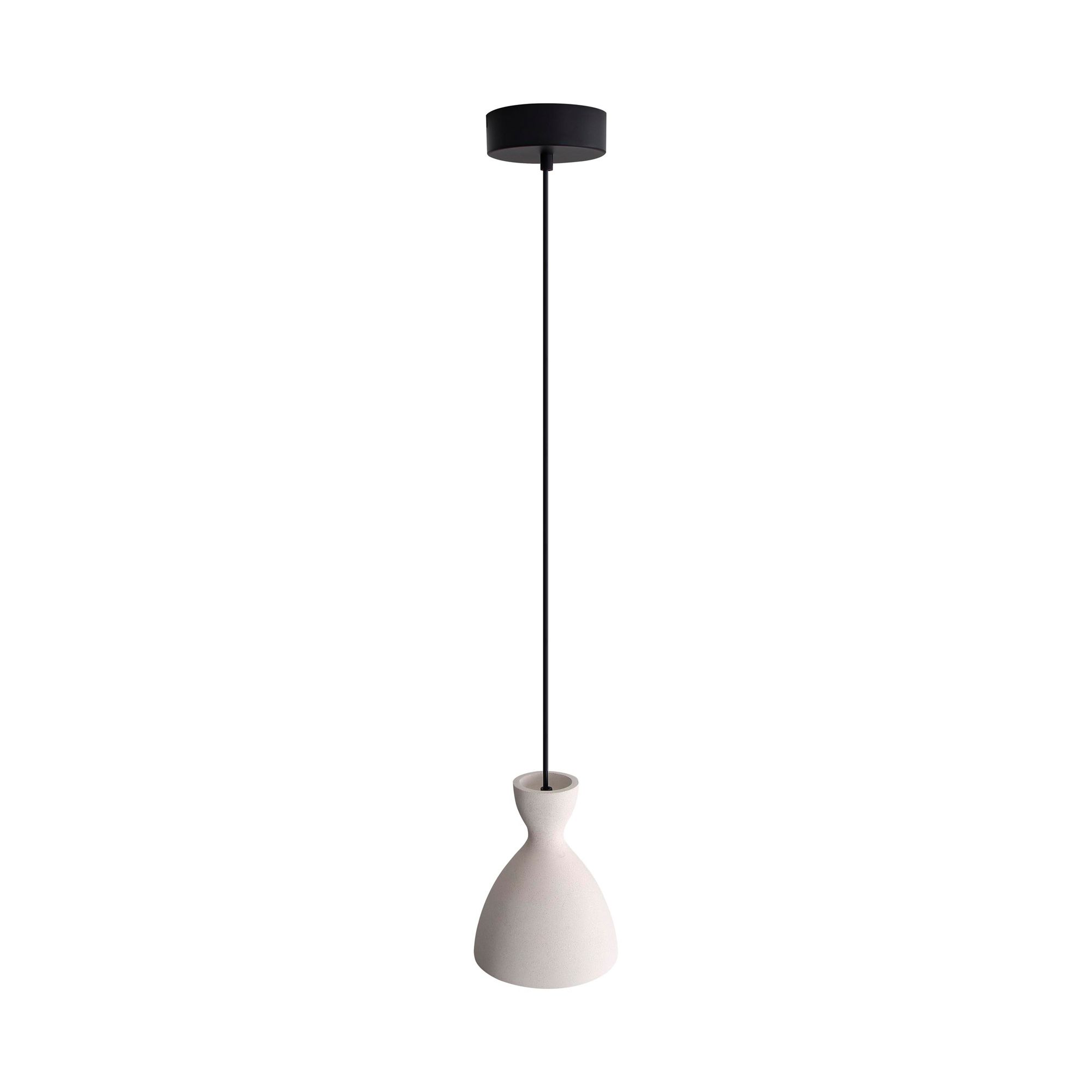 Image 6 Aethera 7" LED Pendant in White Sandstone Cement more views