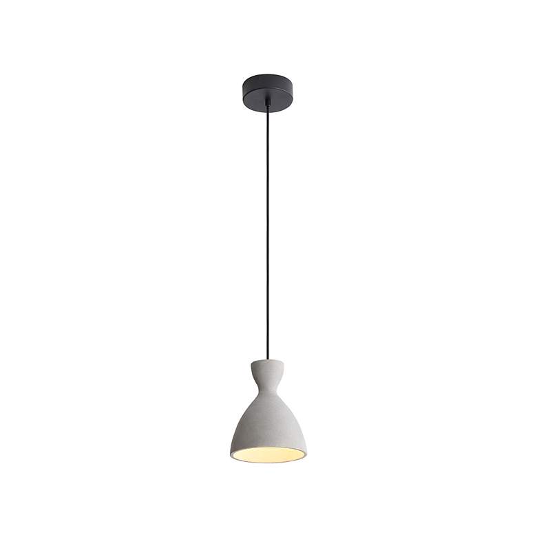 Image 3 Aethera 7" LED Pendant in Grey Cement more views