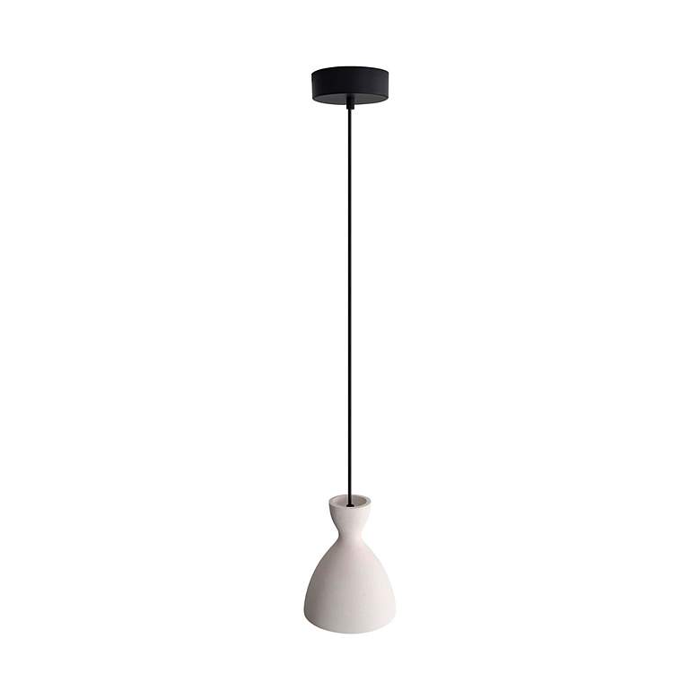 Image 6 Aethera 7" LED Pendant in White Sandstone Cement more views