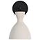 Aethera LED 7" Wall Sconce - Outdoor in White Sandstone Cement
