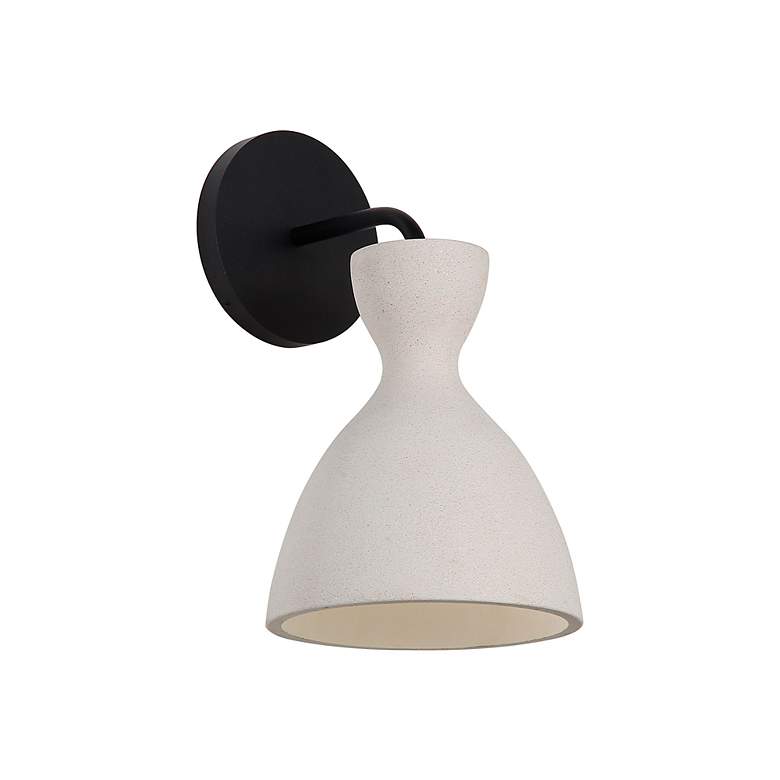 Image 5 Aethera LED 7" Wall Sconce - Outdoor in White Sandstone Cement more views