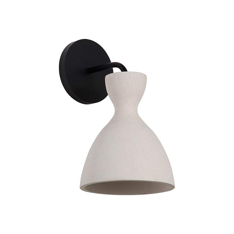 Image 6 Aethera LED 7" Wall Sconce - Outdoor in White Sandstone Cement more views