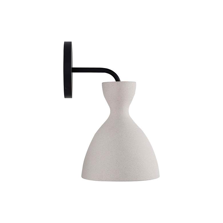 Image 7 Aethera LED 7" Wall Sconce - Outdoor in White Sandstone Cement more views