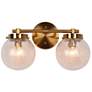 1_Aevas 2-Light 13.8" Wide Gold Gold Bath Light