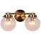 Aevas 2-Light 13.8" Wide Gold Gold Bath Light