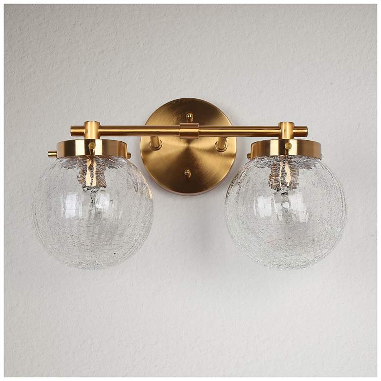 Image 2 Aevas 2-Light 13.8" Wide Gold Gold Bath Light more views